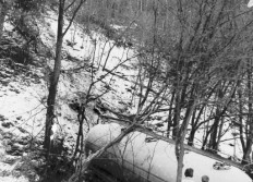 Houffalize Camion allemand dans L'ourthe janv. 1982